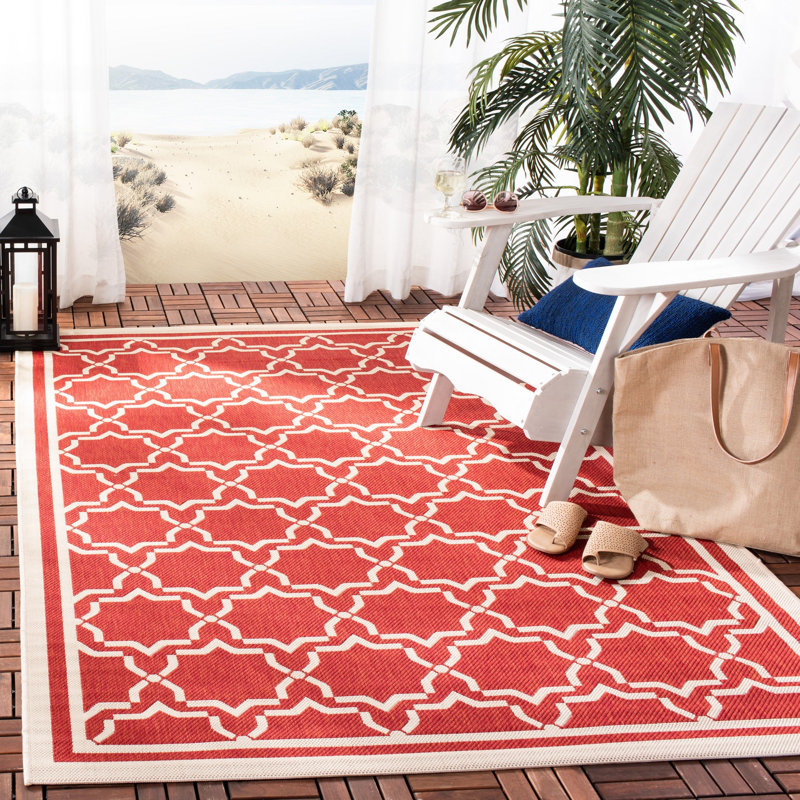 Dirks Performance Geometric Indoor/Outdoor Area Rug, Rectangle 8' x 11'