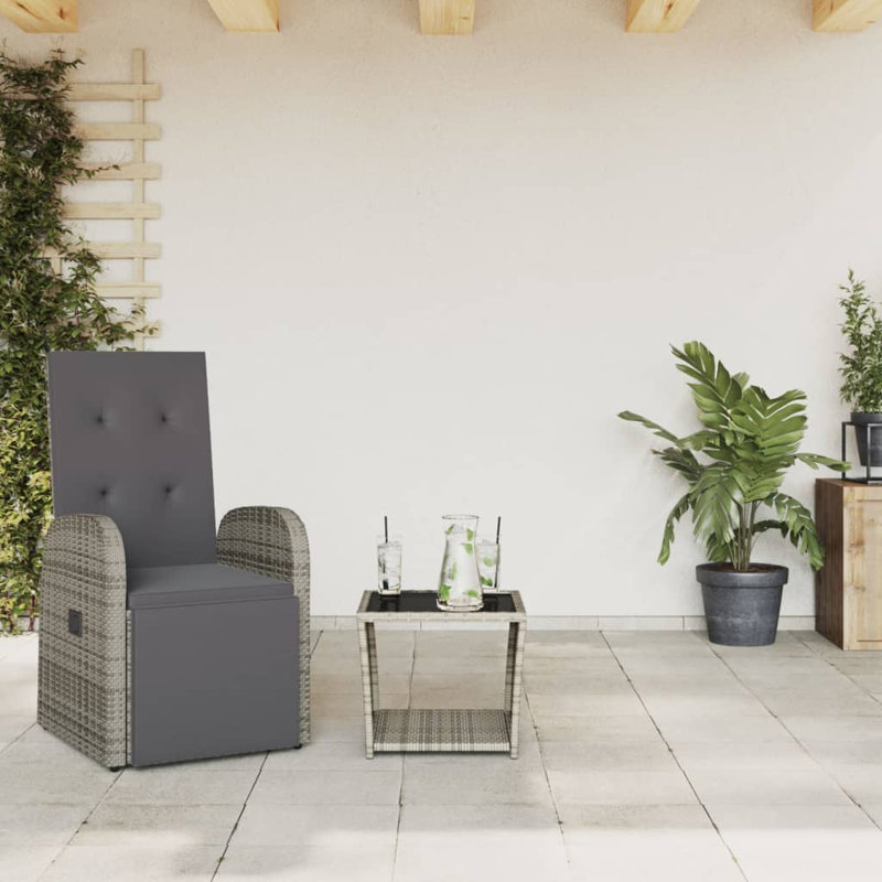 Wicker Patio Dining Set with Square Table , Cushions Included