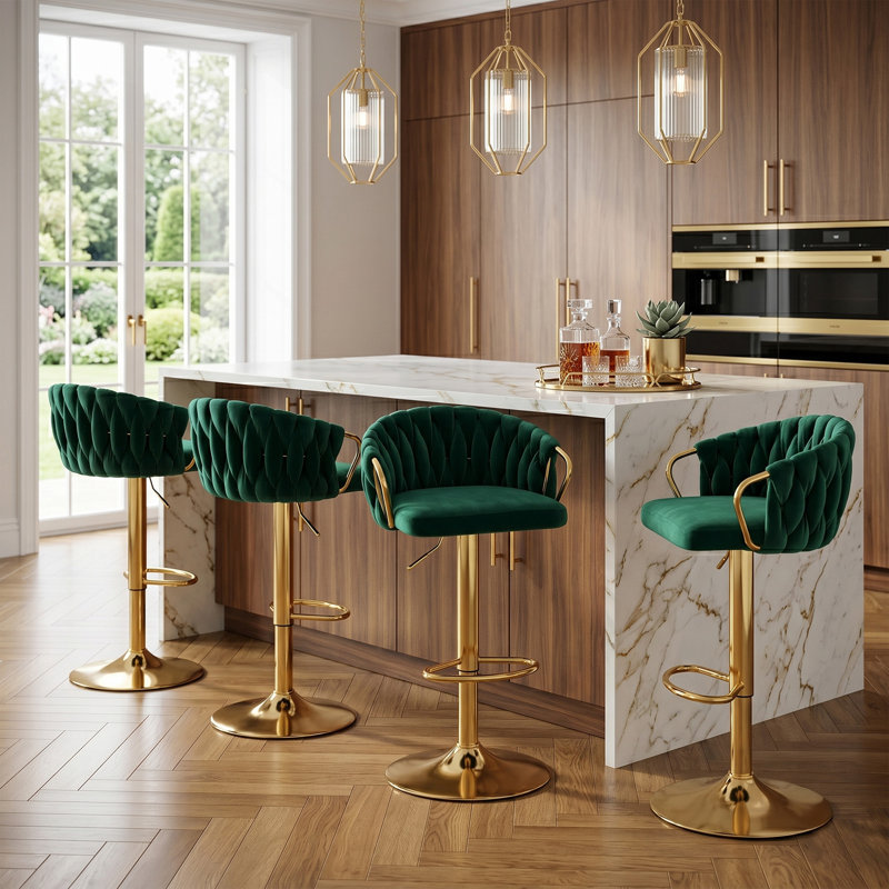 Tabouret de bar Christal Cerelly, Vert foncé