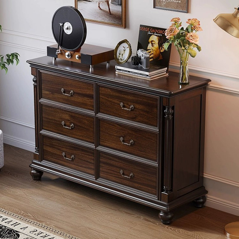 Armoire d'appoint en bois manufacturé noyer foncé