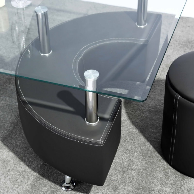 Ascencio Abstract Coffee Table with Storage, Anthracite