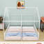Lit plateforme simple et simple en métal avec toit