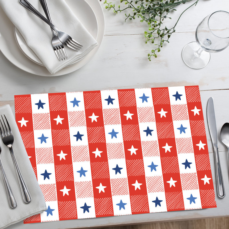 Napperons en papier 24 feuilles Patriotic Picnic