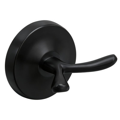 Single Bathroom Towel Hook Wall Mount, Matte Black Robe Hook for Shower, Entryway, Bedroom & Kitchen