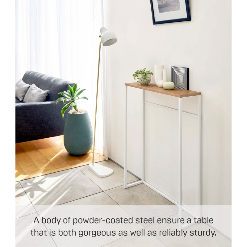 Yamazaki 24" Tower Narrow Entryway Console Table, White