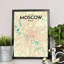Moscow City Map - No Frame Print-1231732323
