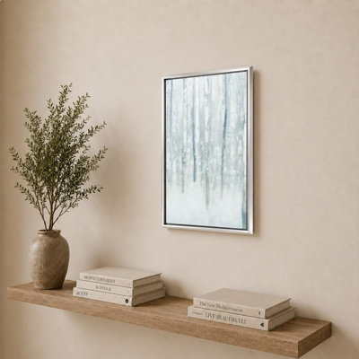 Birches in Winter Blue Gray