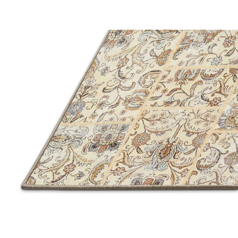 Tapis contemporain beige / brun clair, Rectangle 2 pi x 3 pi
