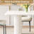 78.97" Modern Rectangle Cream White Dining Table Set with 8 Chairs for Kitchen, Bar, Living Room-1663806311-1663940017