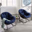 Chaise berçante surdimensionnée en rotin tissé à la main avec coussin rembourré-521257274
