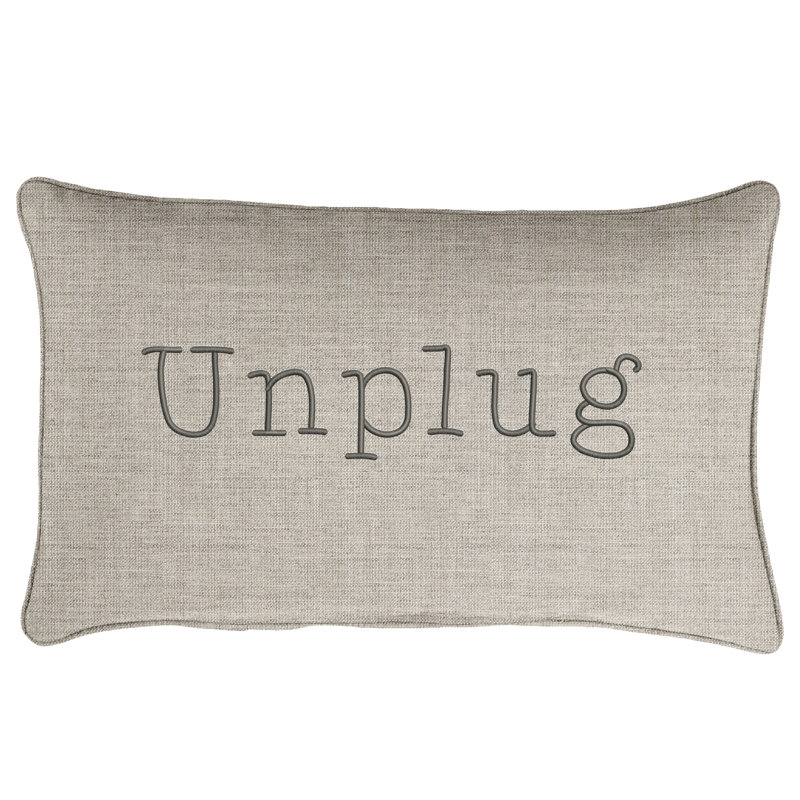 Coussin intérieur / extérieur Sunbrella, Argent coulé