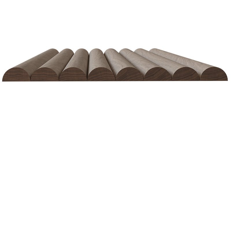 Tambour simple de 1-1 / 2 po - (l 12 po x L 96 po), Chêne blanc naturel