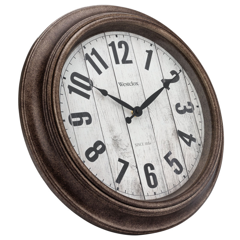 Westclox 15.5" Antique Bronze Finish Analog Wall Clock