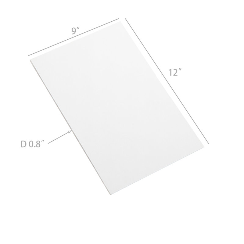 Feuilles artisanales blanches en mousse, 9 po x 12 po, épaisseur 2 mm, 0,0787 po, mousse Eva de qualité supérieure