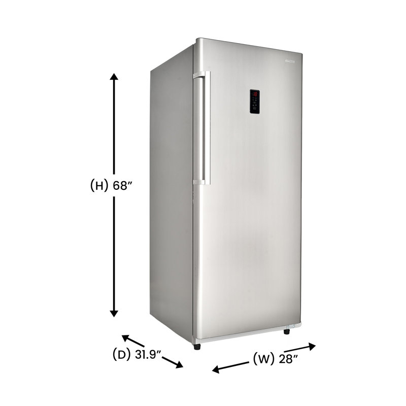 Conserv 17cf Upright Freezer Convertible Ref Garage Ready E-Star 28in Wide 110V, Silver