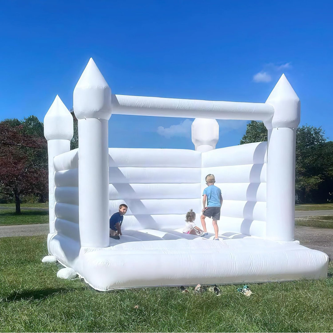 Oxford 13' x 13' White Bounce House with Air Blower Connsann