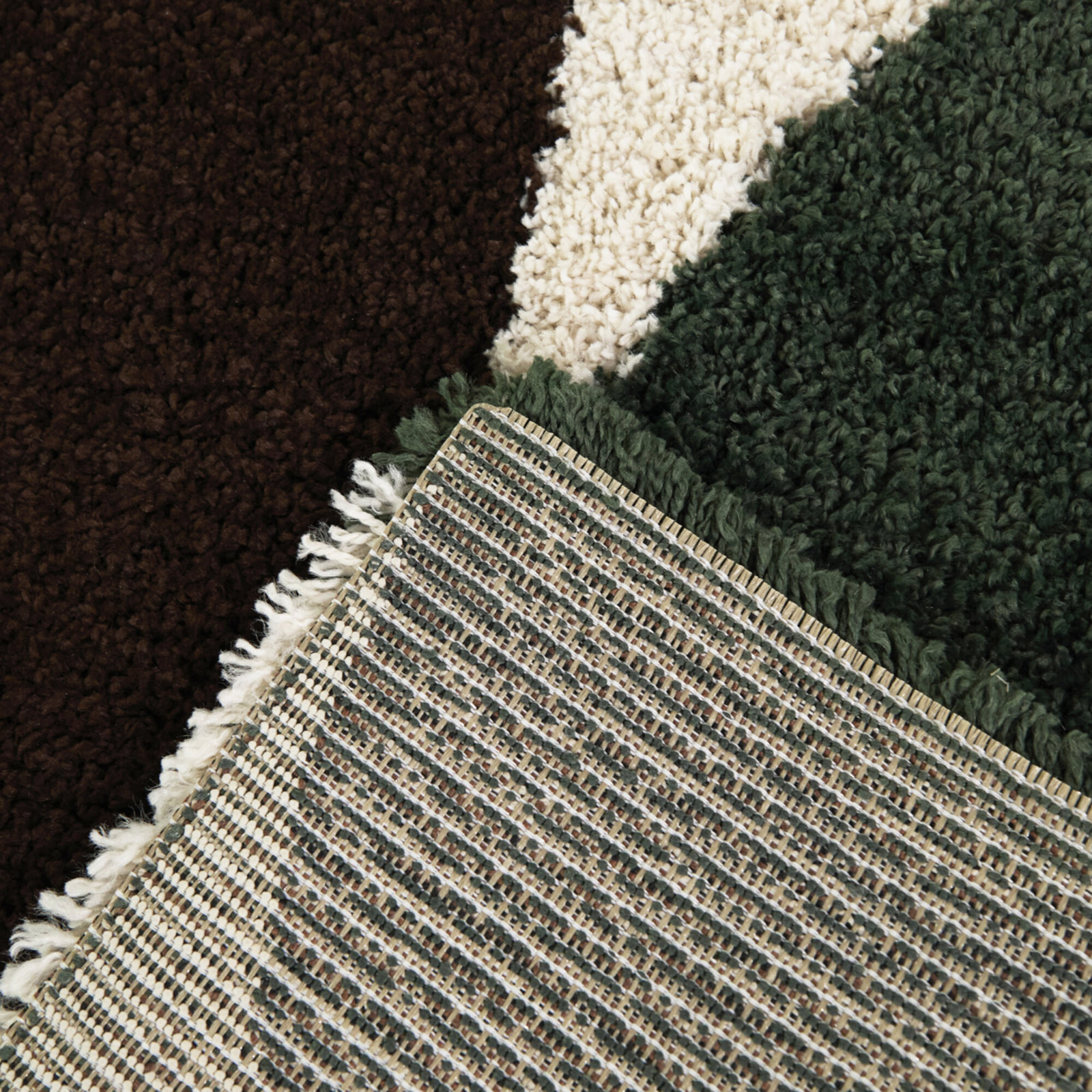Cream Abstract Shag Rug, Rectangle 7'10.5" x 10'0.1"
