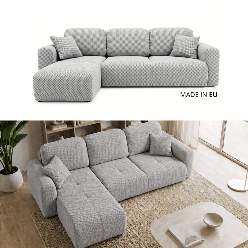 Safila 3 Seater Sofa Bed, Left Hand Facing Corner Sofa