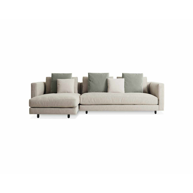 Hands Down Chaise Sectional, Landa Stone, Left Hand Facing
