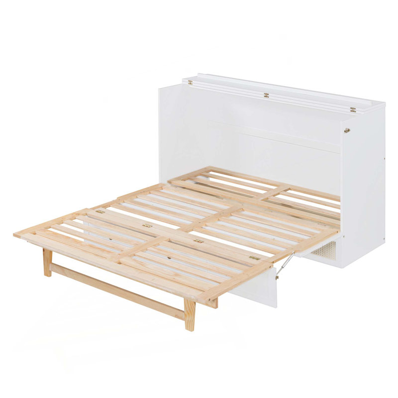 Lit escamotable avec grands tiroirs Murphy, Blanc
