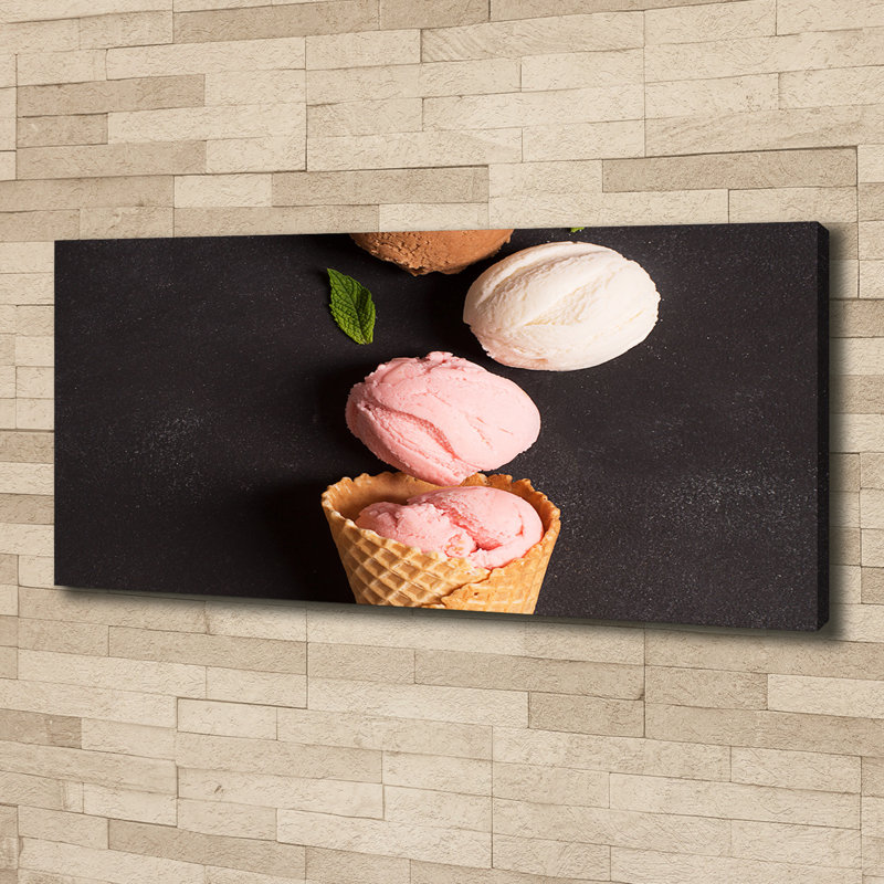 Ice Cream In A Waffle - Wrapped Canvas Print