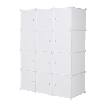 Hults 12 Door Plastic Wardrobe