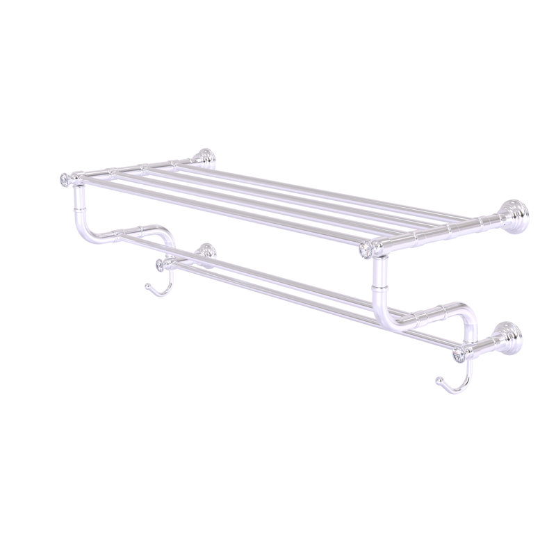 Porte-serviettes mural Freyja, Chrome satiné, H 10,6 po x l 32 po x P 12,5 po