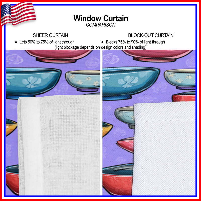 Rideaux bols, voilages et rideaux occultants Bowls, 50" x 92" - 1 Panel, Transparent