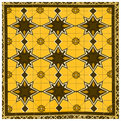 Édredon à motif d'étoile jaune