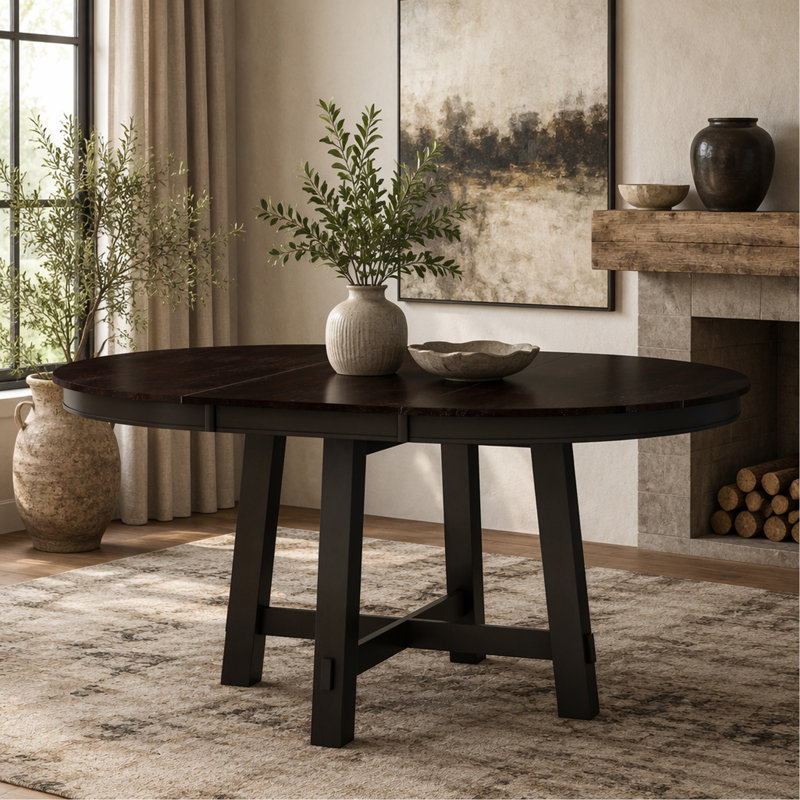 Table de salle à manger extensible Farmhouse, Espresso