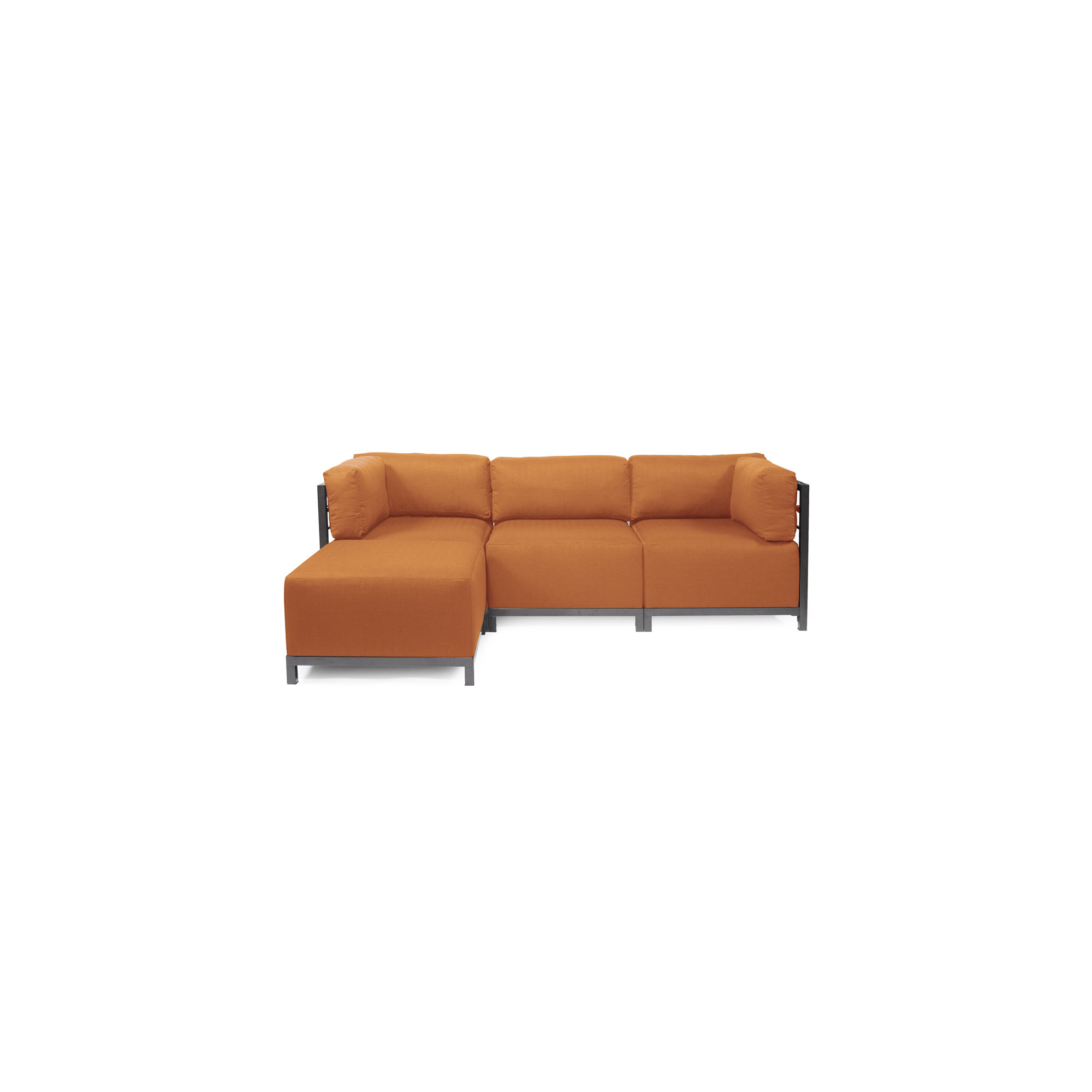 Olen Box Cushion Chair Slipcover, Seascape Orange