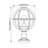 Marlowe 1-Light Outdoor Globe Pier Mount