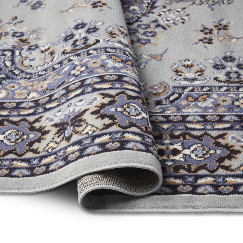 Tapis oriental argent / bleu Modena, Rectangle 1 pi 9 po x 2 pi 9 po