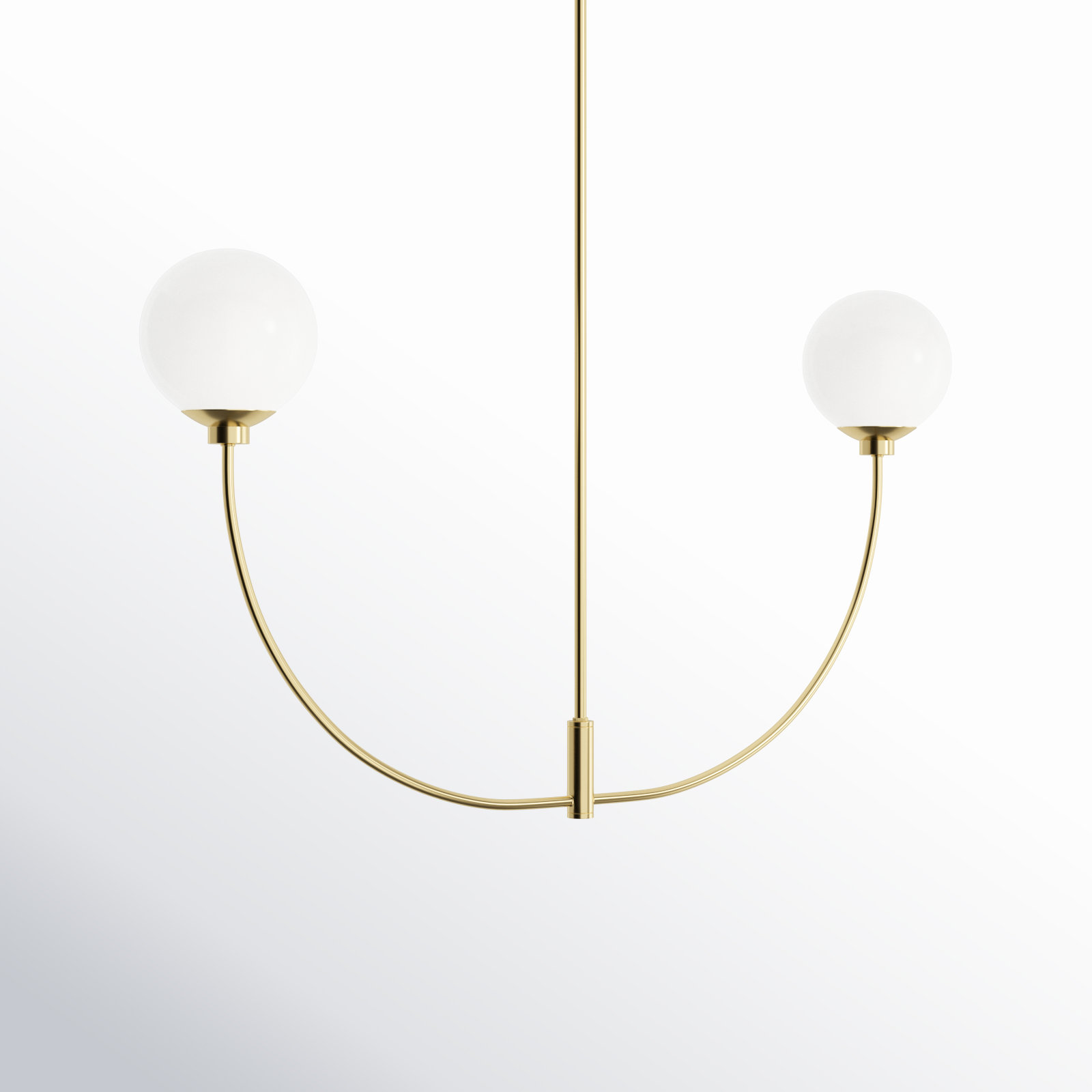 Kyle 2 - Light Metal Chandelier, Brass, 24" H x 42" W x 7" D
