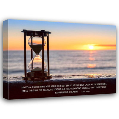 Trinx ArtsyQuotes Gallery Wrapped Canvas Art Titled: Mayer Quote: Be Strong