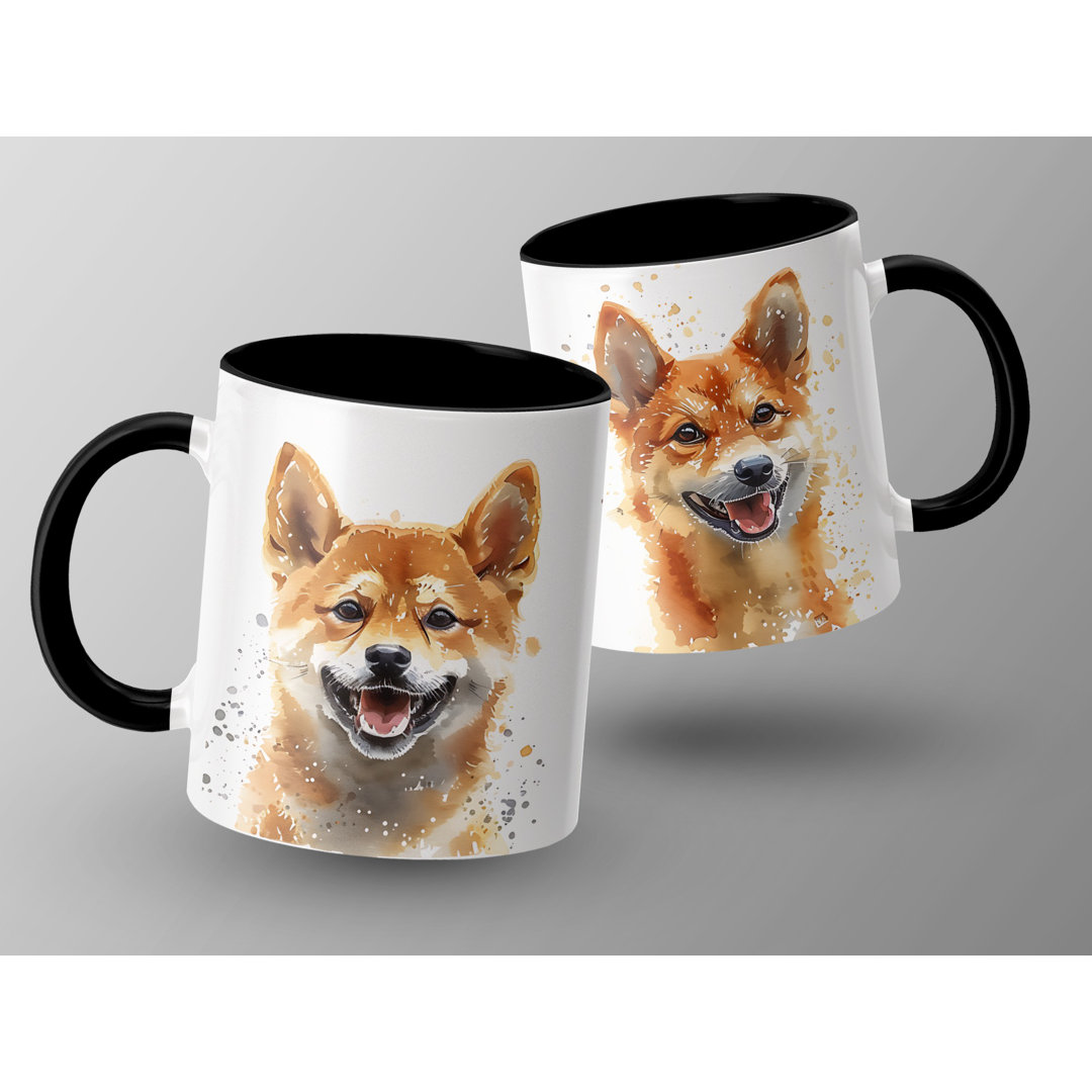 Watercolor Shiba Inu Design 11oz Coffee Mug