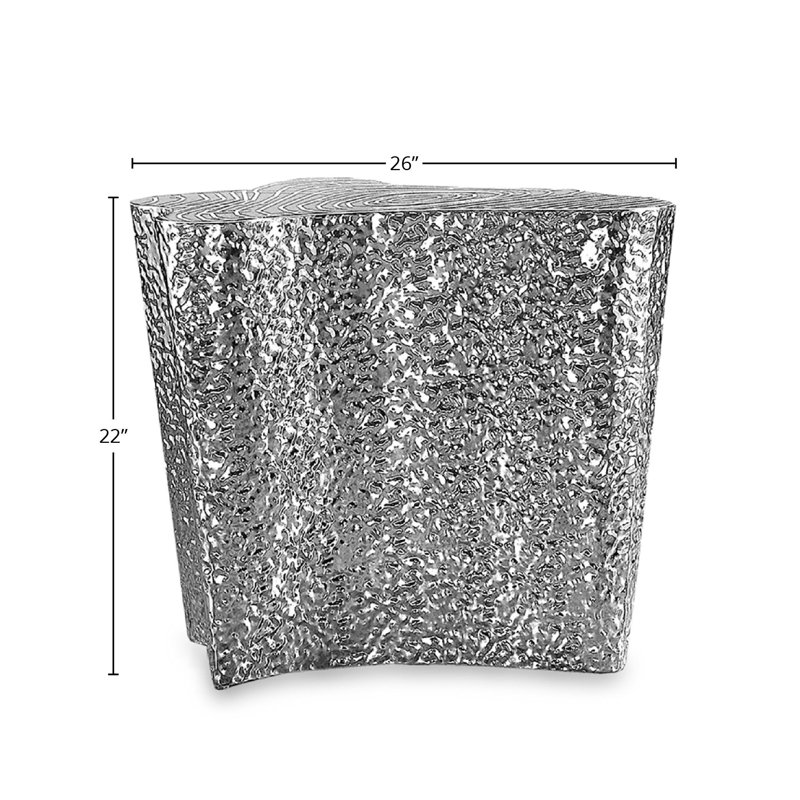Table de bout en acier, Argent