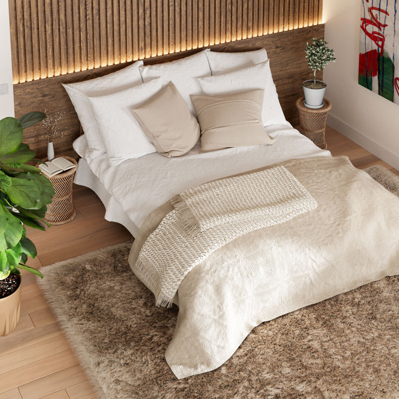 Zia Solid Colour Shag Area Rug, Rectangle 240 x 330cm