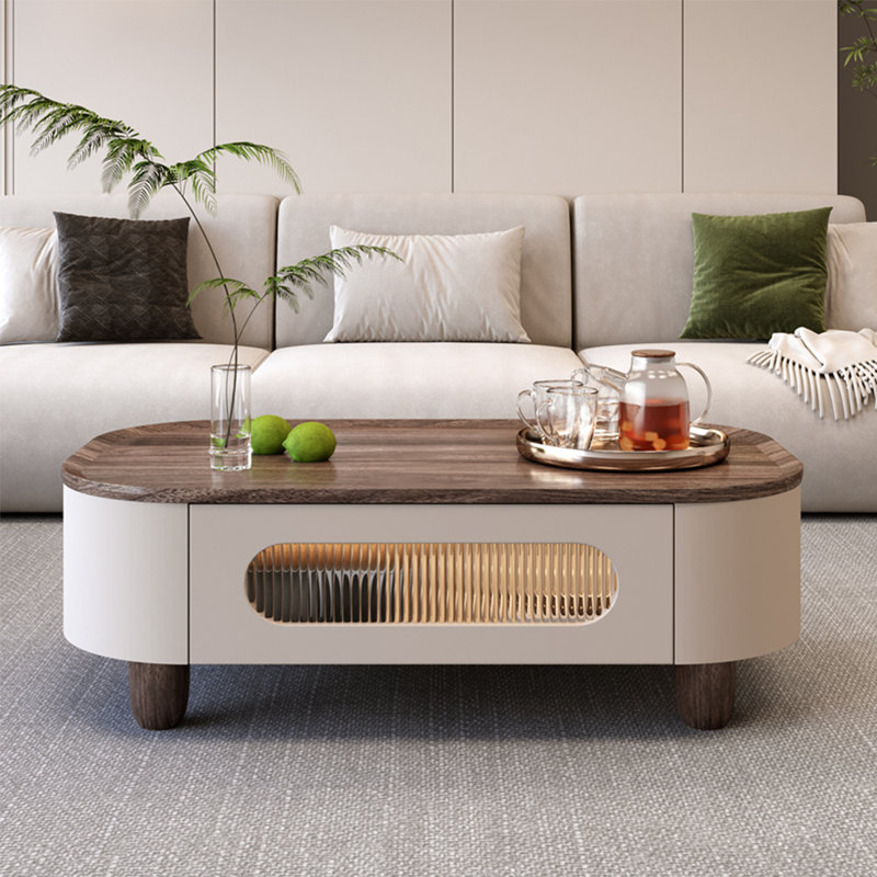 Solid wood drawer coffee table durable, 15.75"H x 47.24" L x 23.62" W