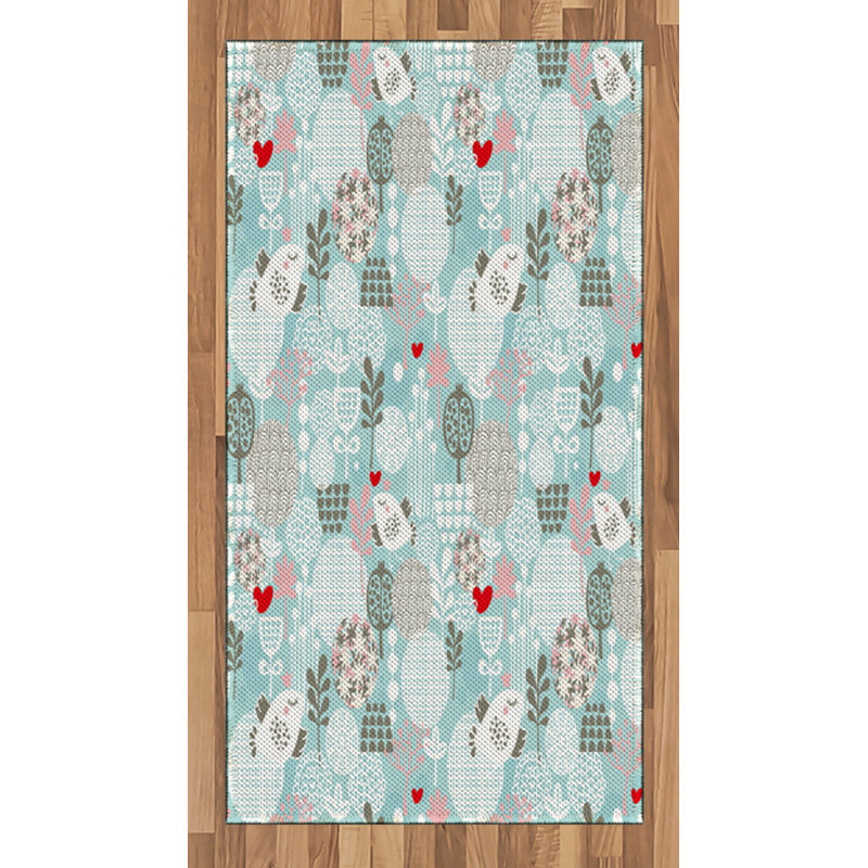 Floral High Density Long Fiber Poly Threads Decorative Area Rug Carpet, Rectangle 2'7" x 5'