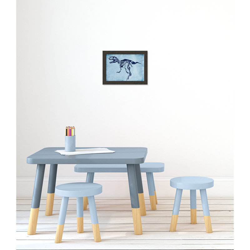 Adhésif décoratif voyage préhistorique 1 pi, H 10 po x l 14 po x P 0,6 po, Encadré plat à grain de bois noir