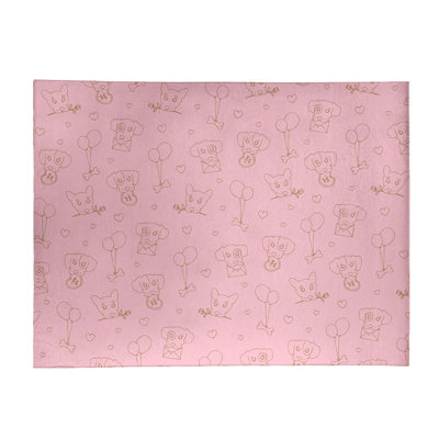 Tapis zone rose fait main