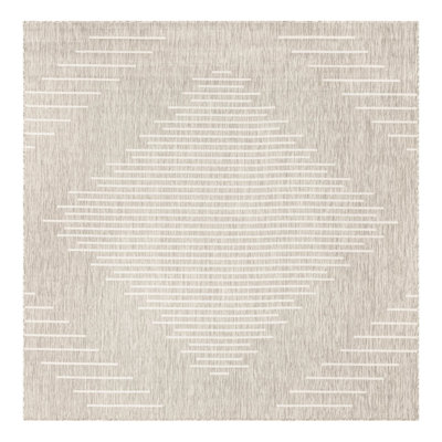 Ava-Mary Striped Gray Indoor / Outdoor Area Rug