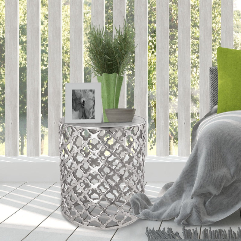 Evyl End Table, Silver