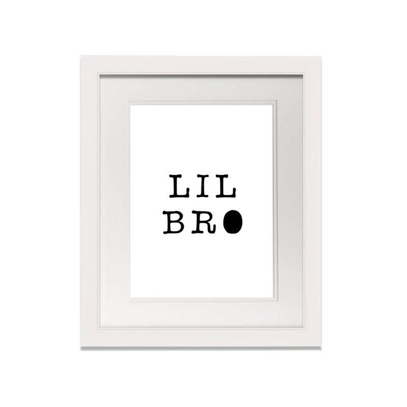 Art encadré Lil Bro, H 20 po x l 16 po x P 1 po