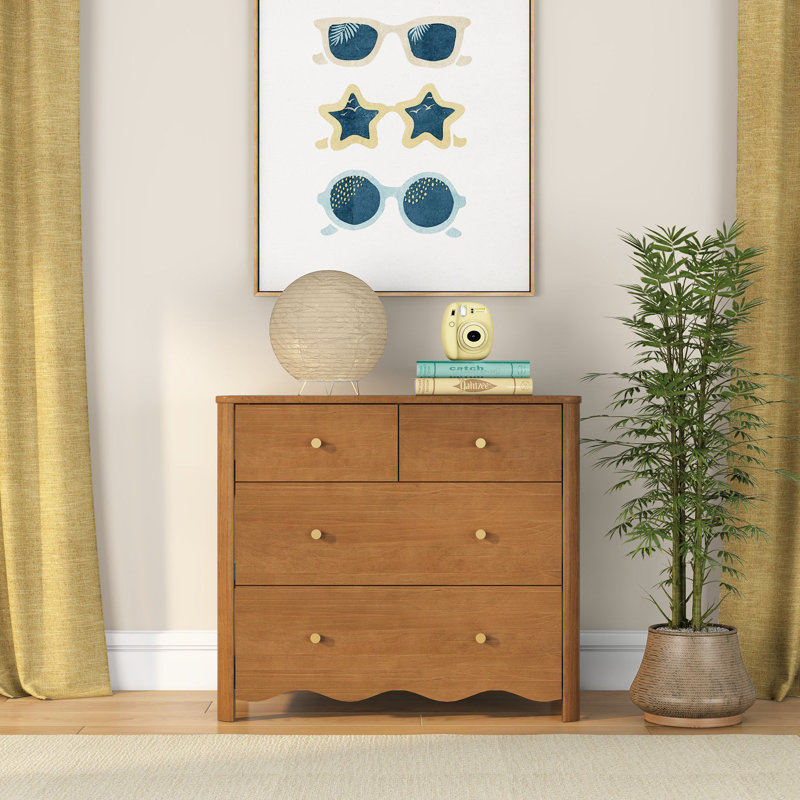 Sutton 4 Drawer Dresser, Pecan, Pecan