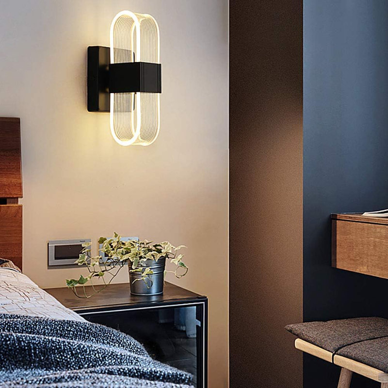 Nanticoke 1 - Light LED Dimmable Flush Mounted Wall Sconce, Black