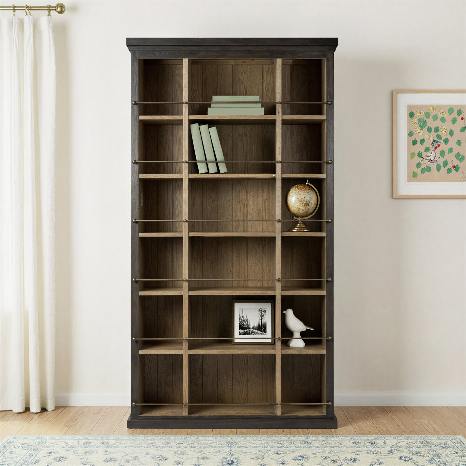Alistair Bookcase, Smoked Black