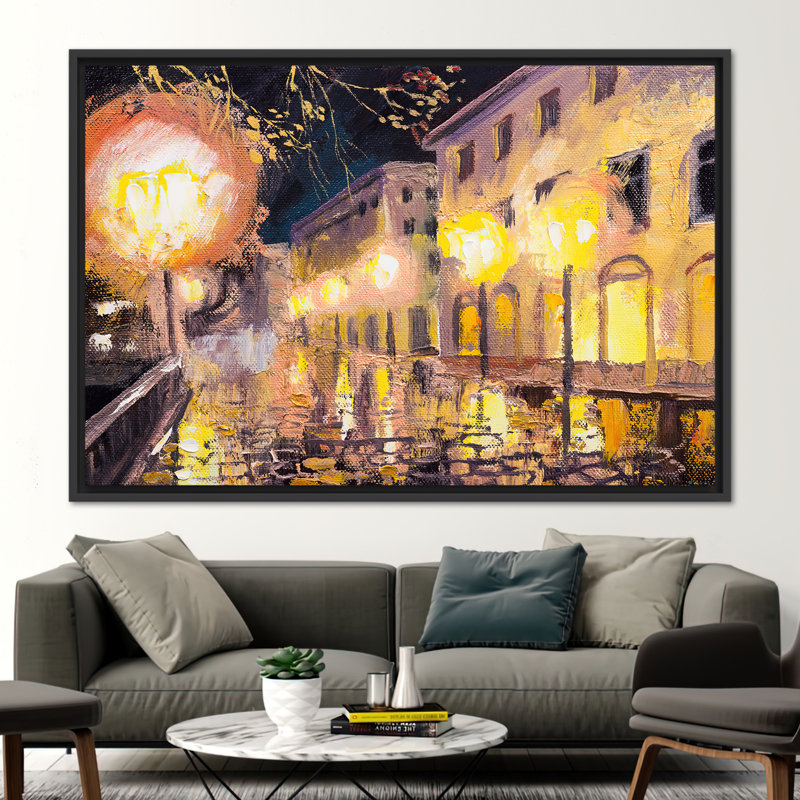 Print on Canvas, 20 cm H x 30 cm W, Black Floater Framed