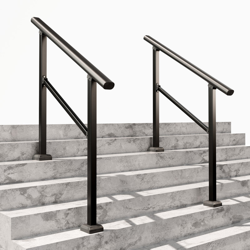 JYK Wrought Iron Handrails for Outdoor Steps | Wayfair